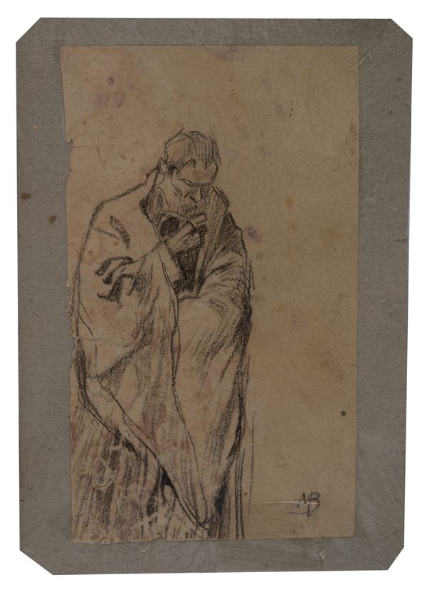 Attr. a Mosè Bianchi - Figura ammantata