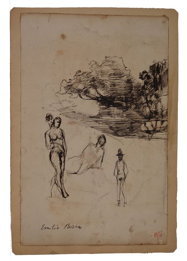 Emilio Borsa - Figure nel paesaggio