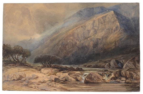 Anonimo, XIX sec. - Ruscello di montagna