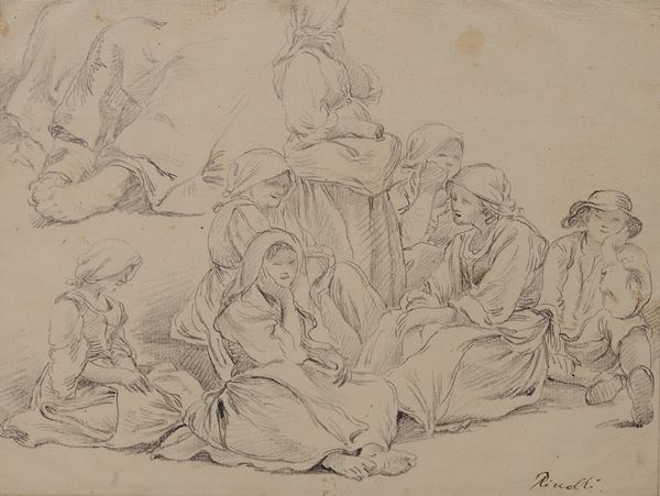 Attr. a Bartolomeo Pinelli - Famiglia contadina