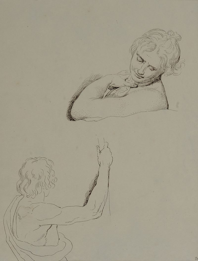 Busto femminile e figura