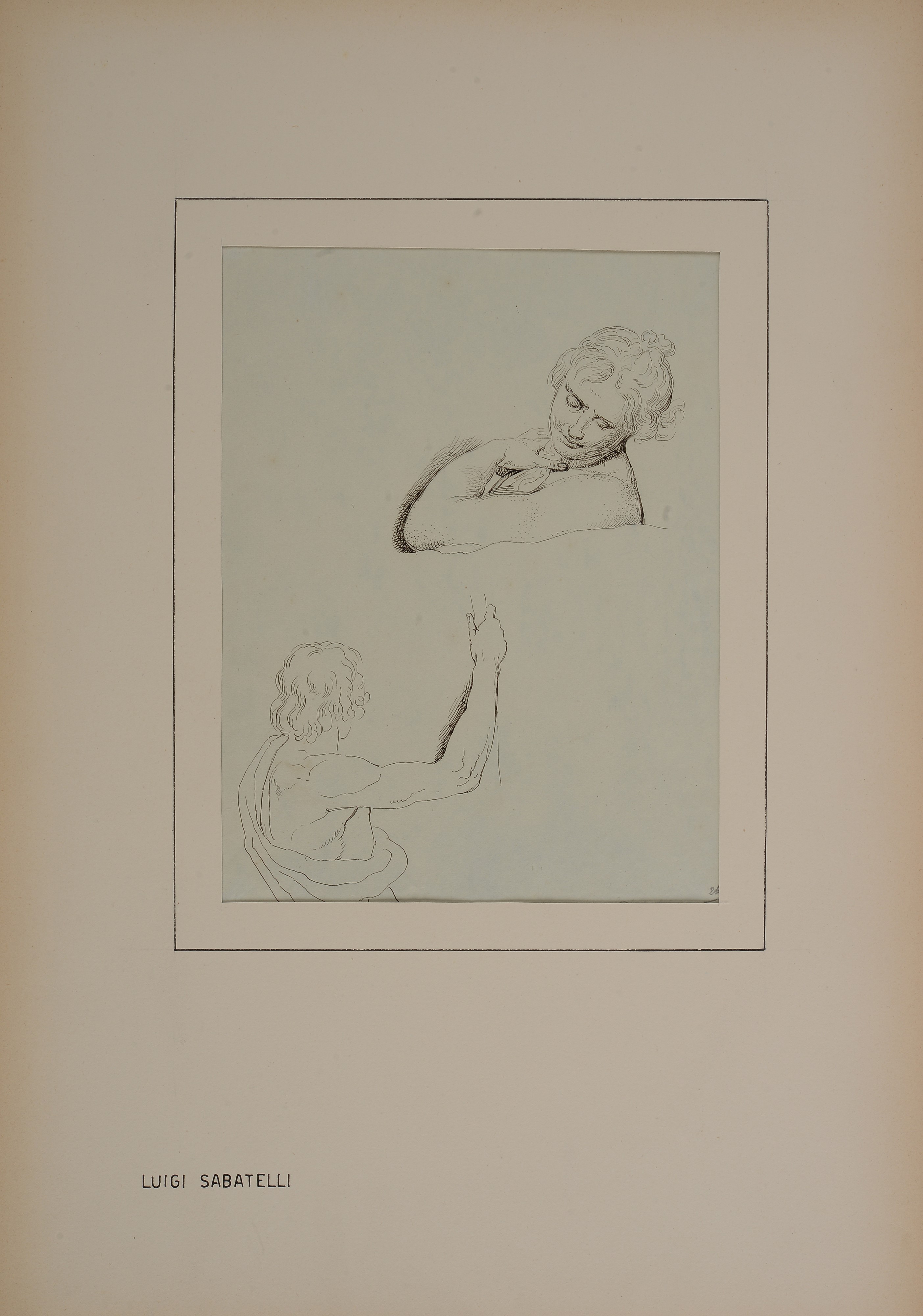 Busto femminile e figura