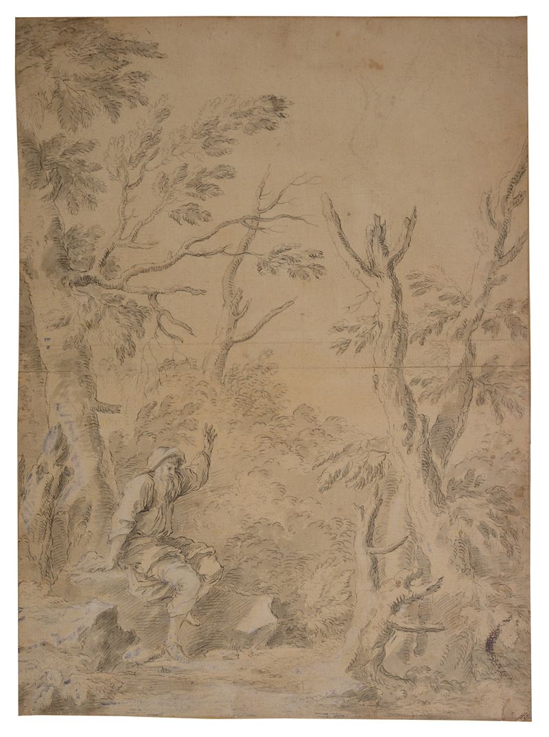 Filosofo nel bosco (Da Salvator Rosa)