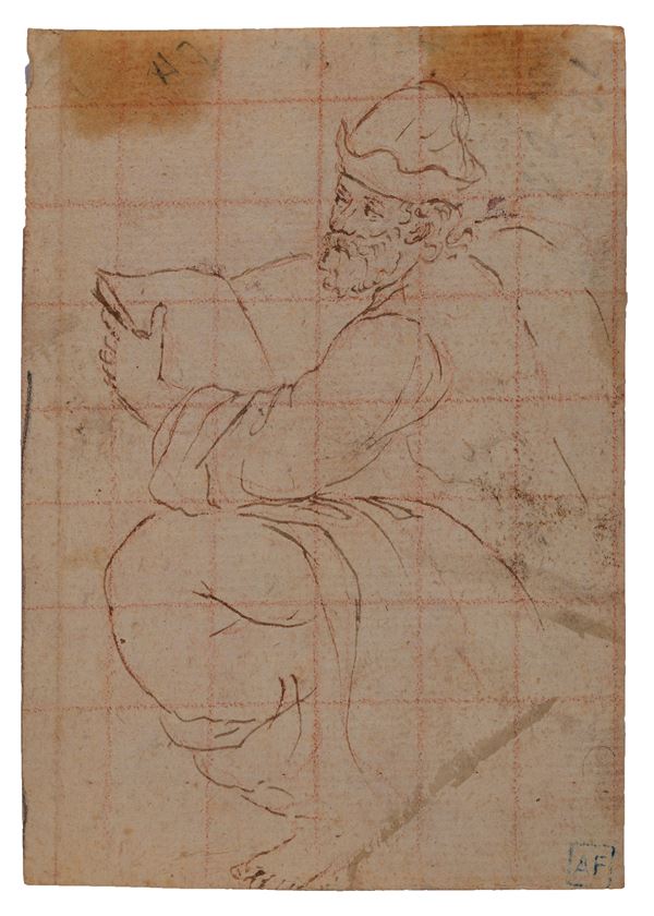 Anonimo, XVIII sec. - Figura con libro