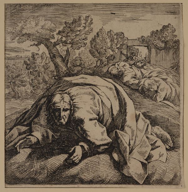 Anonimo, XVIII sec. - Agonia nell'orto del Getsemani