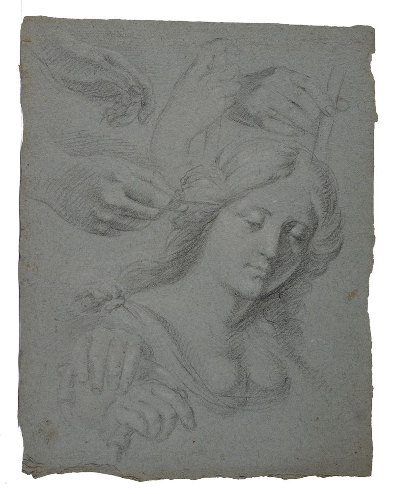 Anonimo, Fine XVIII Sec. - Studi di Mani e Figura (fronte) Putti (retro)