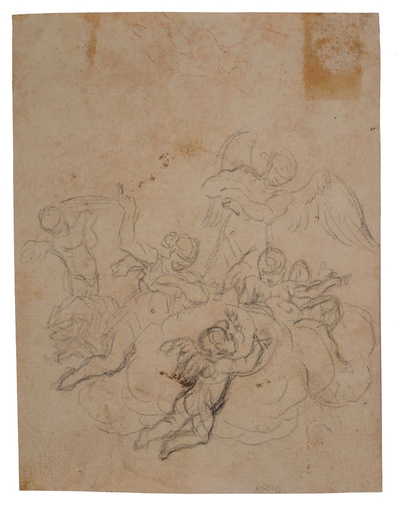 Angeli e putti su una nuvola