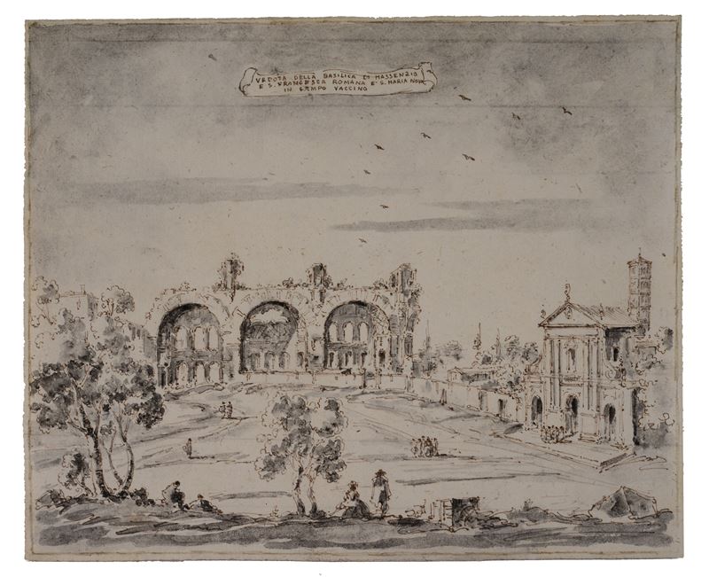 Anonimo, Fine XVIII Sec. - La Basilica di Massenzio