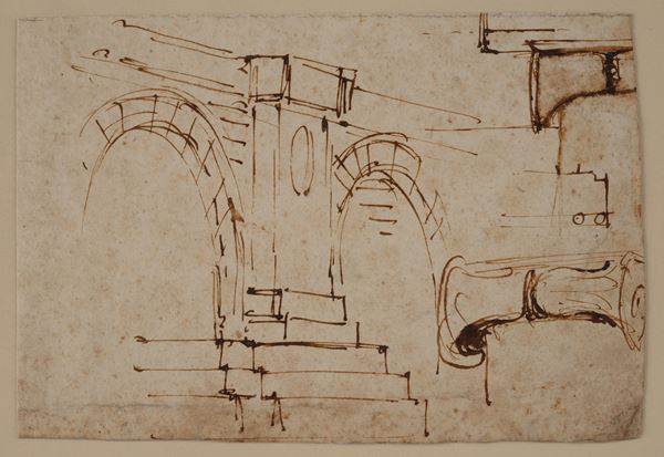 Anonimo, XIX sec. - Studio architettonico