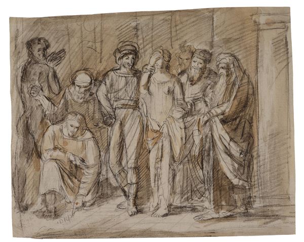 Anonimo, XIX sec. - Scena bibilica