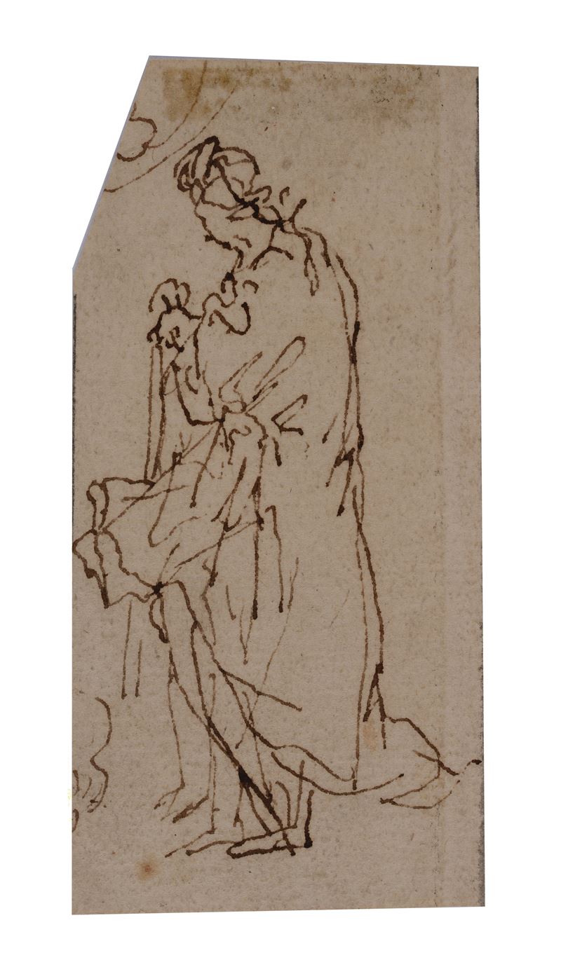 Anonimo, XVIII Sec. - Figura con Bastone
