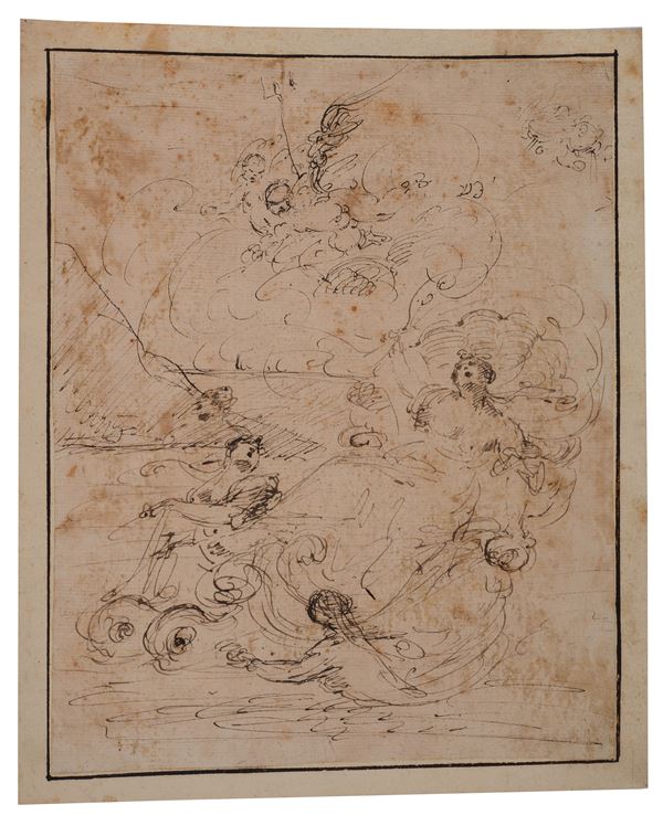 Scuola Emiliana, XVIII sec. - Trionfo di Galatea