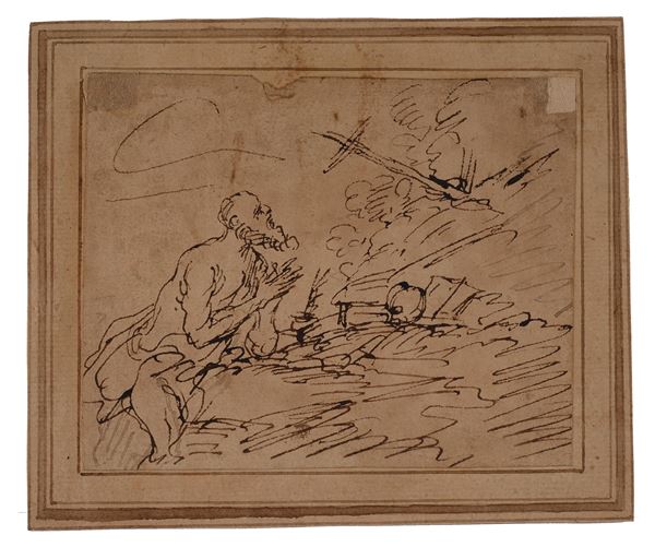 Anonimo, XVIII sec. - San Girolamo in preghiera