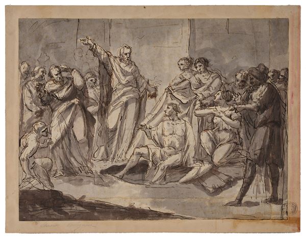 Scuola Emiliana, inizi XIX sec. - La Resurrezione di Lazzaro