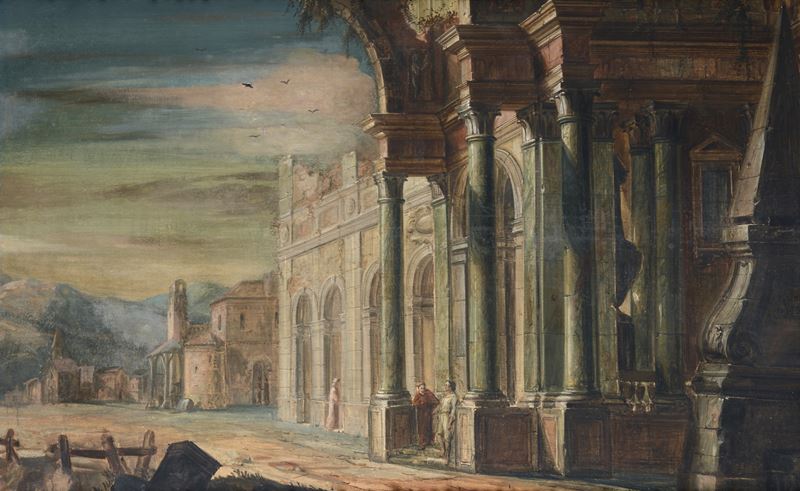 Paesaggio con architetture