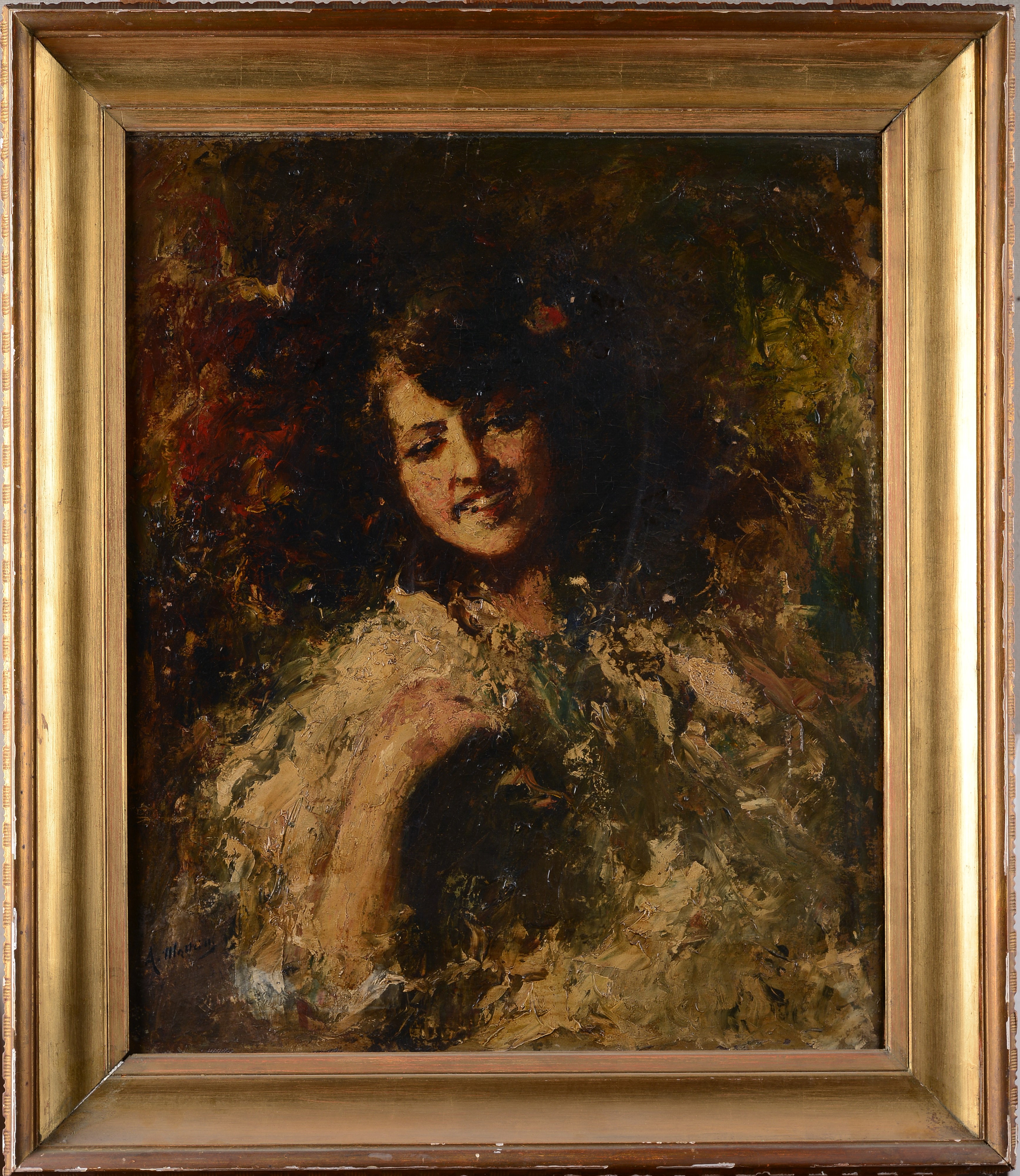 Antonio Mancini - Ritratto di Ragazza