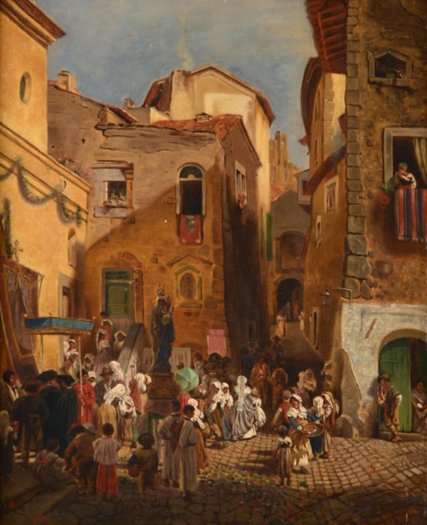 Attr. a Oswald Achenbach - Madonna Nera di Frosinone