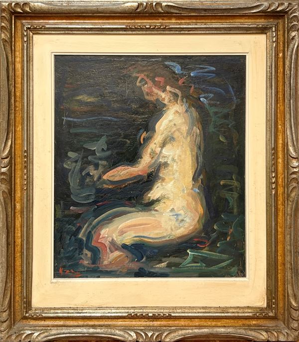 Enzo Pregno - Nudo seduto