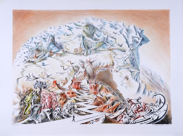 Andrea Granchi : Colosso Toscano  (1990/1991)  - Litografia - Asta GRAFICA E MULTIPLI - Pananti Online