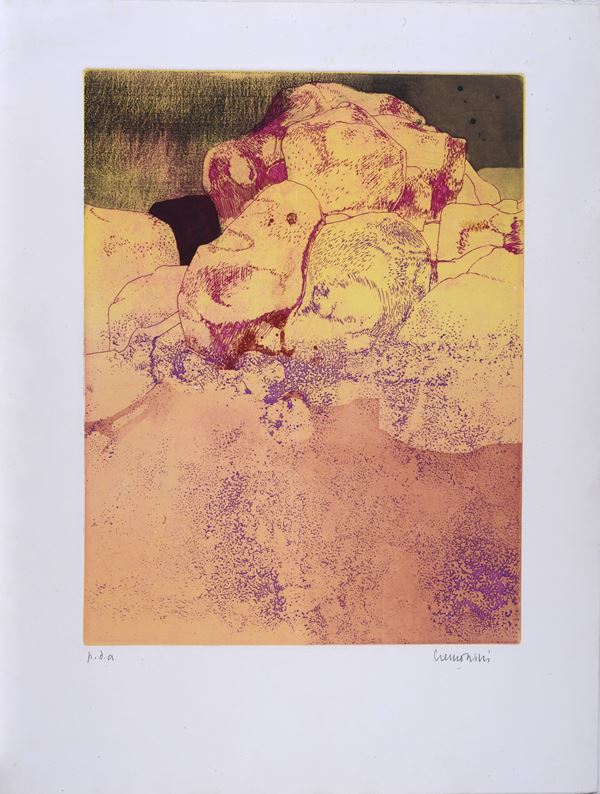 Leonardo Cremonini : Senza titolo  - Calcografia - Asta GRAFICA E MULTIPLI - Pananti Online