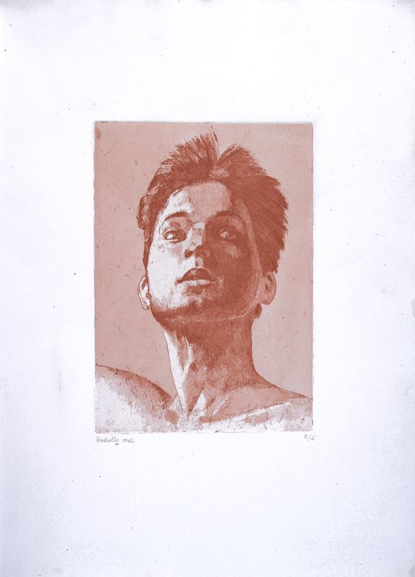 Rodolfo Meli : Ritratto maschile  - Calcografia - Asta GRAFICA E MULTIPLI - Pananti Online
