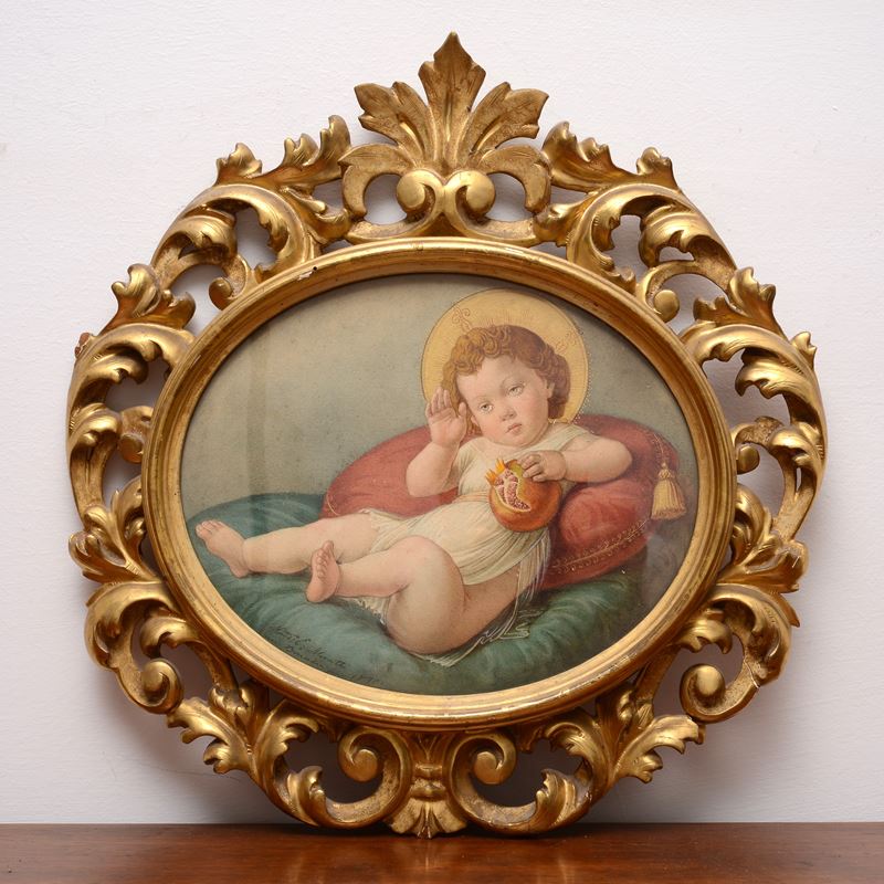 Gesù Bambino con melograna (da Botticelli)