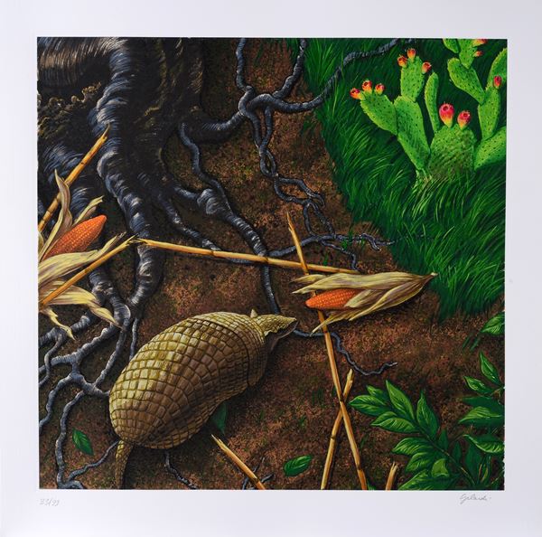 Piero Gilardi - Natura morta con armadillo