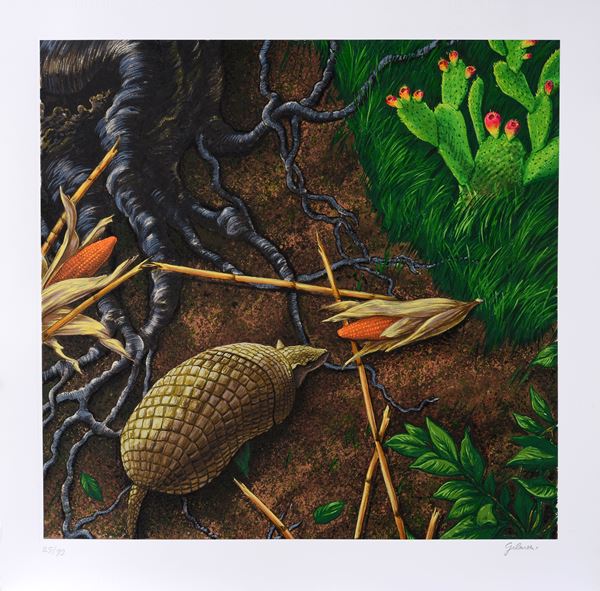 Piero Gilardi - Natura morta con armadillo