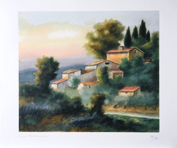 Nino Tirinnanzi - Paesaggio con case