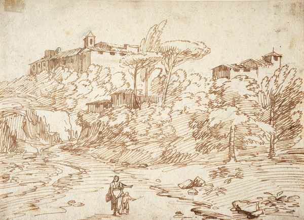 Scuola Italia Centrale, XVII - XVIII sec. - Paesaggio 