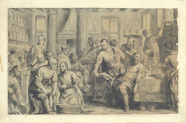 Scuola Veneta, XVIII sec. - Lavanda dei piedi (da Paolo Veronese)