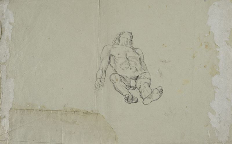 Scorcio di nudo (fronte) Nudo disteso con figura (retro)