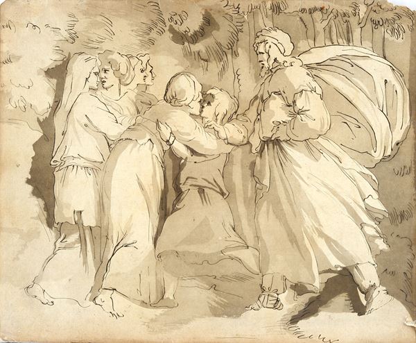 Scuola Italia Settentrionale, XVIII - XIX sec. - Scena biblica