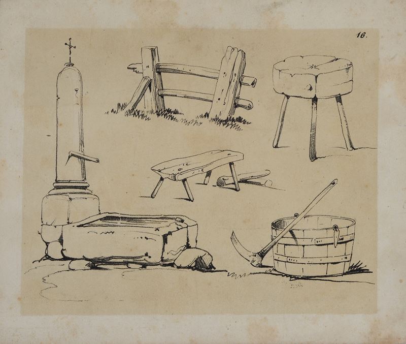 Lotto composto da otto incisioni