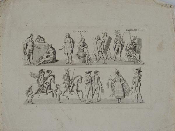 Lotto composto da tredici incisioni