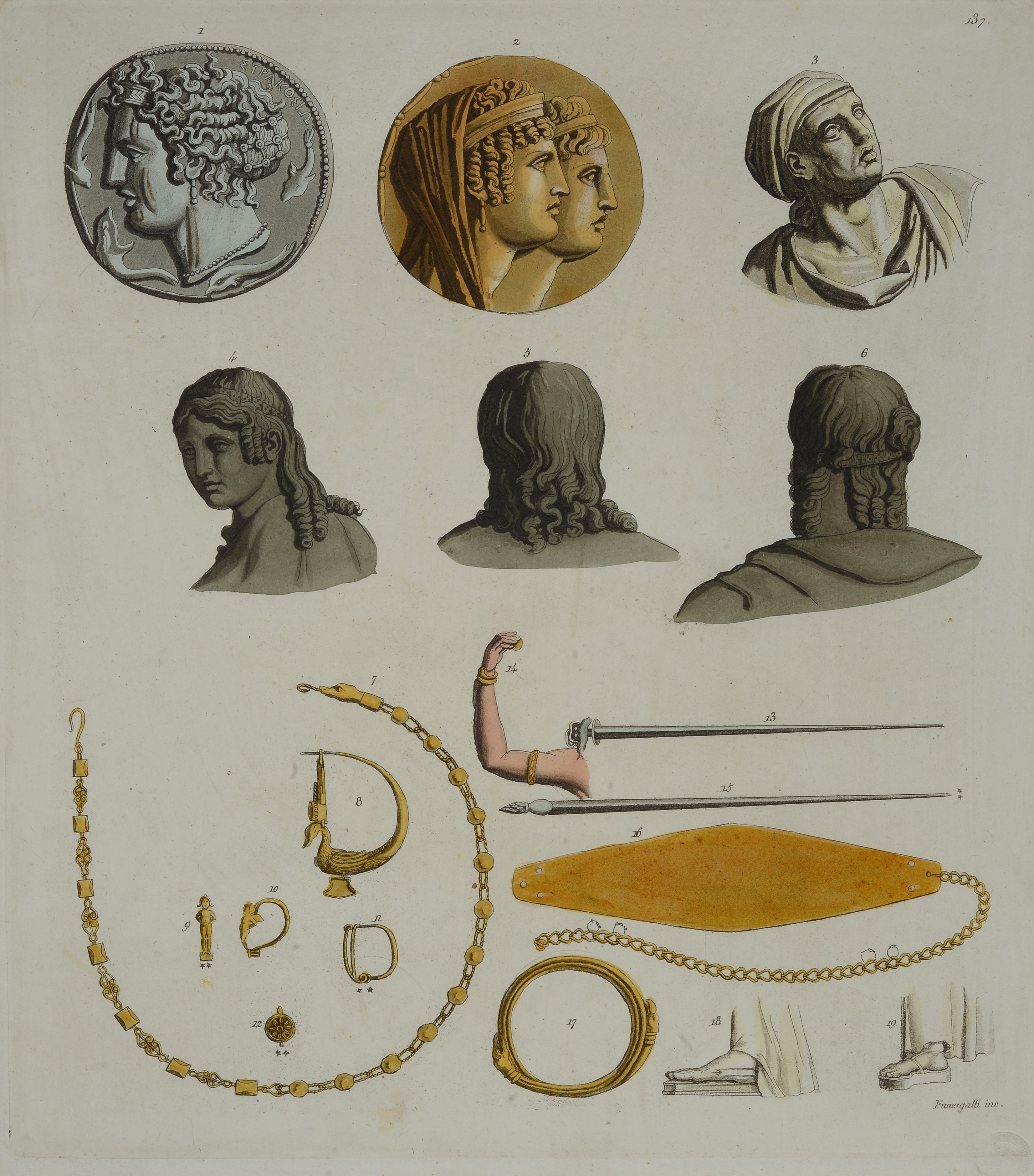 Lotto composto da tredici incisioni