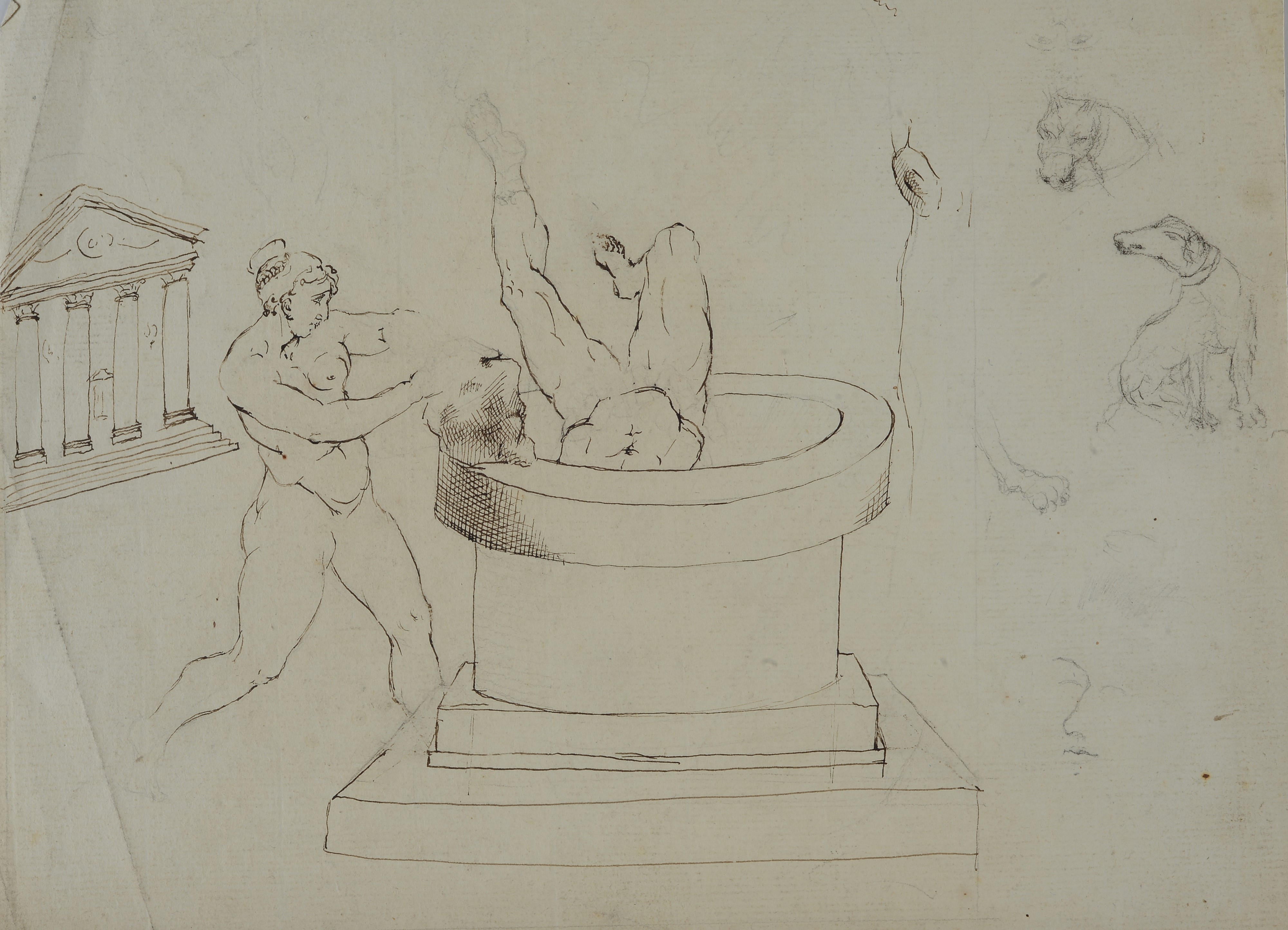 Lotto composto da quattro disegni