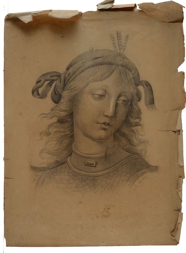 Anonimo, XIX sec. - Studio da Raffaello
