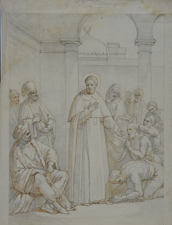 Anonimo, XIX sec. - Santo che consola gli schiavi