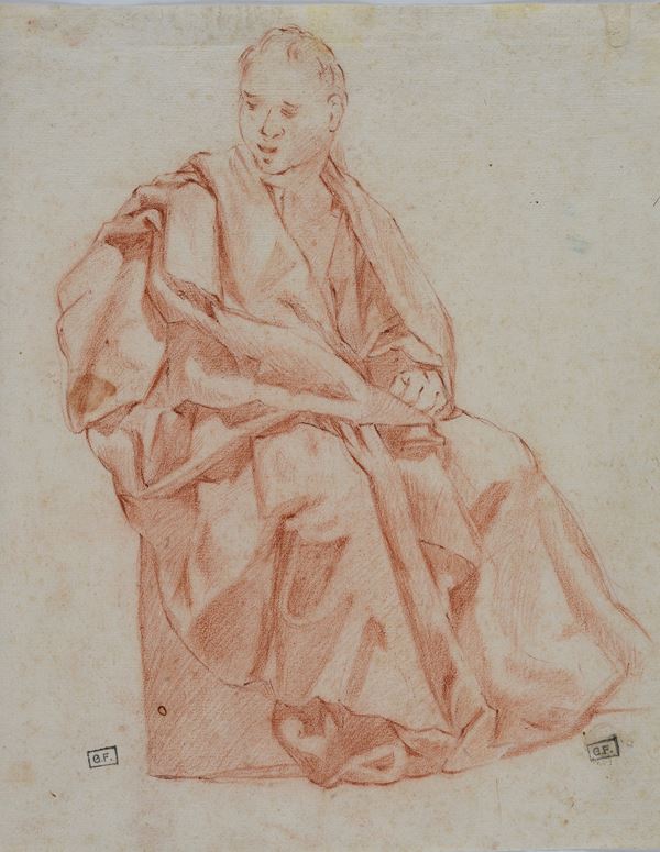 Anonimo, XVII - XVIII sec. - Figura seduta