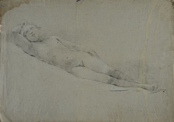 Anonimo, inizi XIX sec. - Nudo disteso