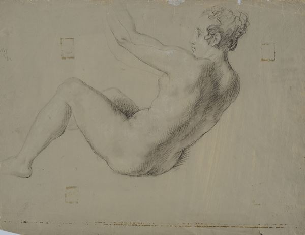 Attr. a Antoine Coypel - Nudo di schiena