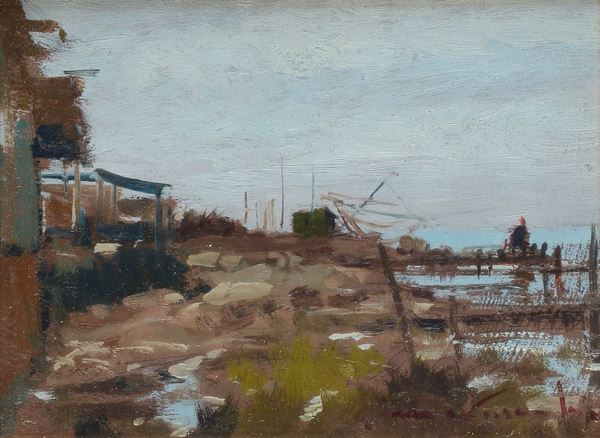 Masaniello Luschi - Paesaggio (Marina a Pisa)