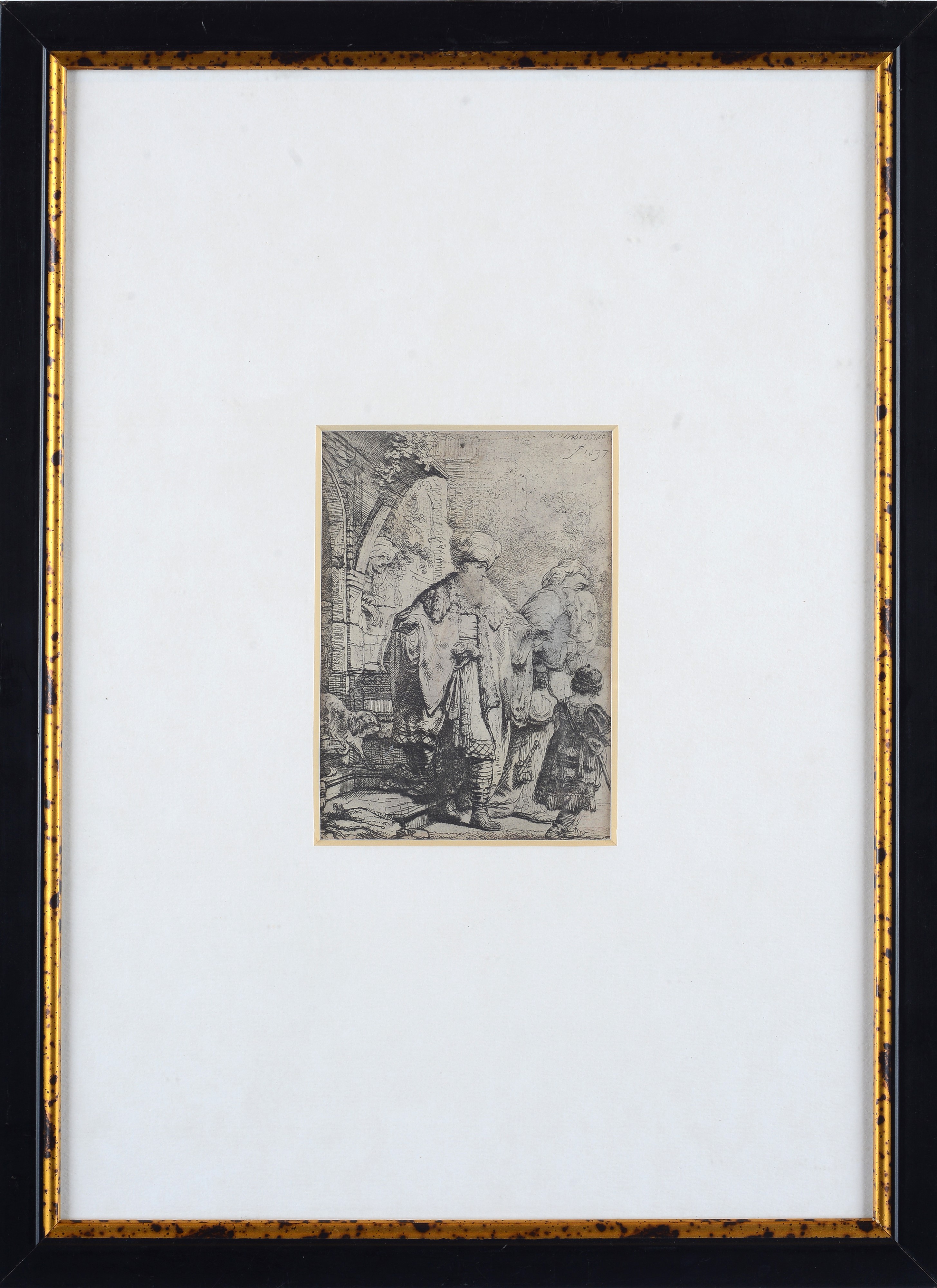 Abramo scaccia Agar e Ismaele (da Rembrandt)