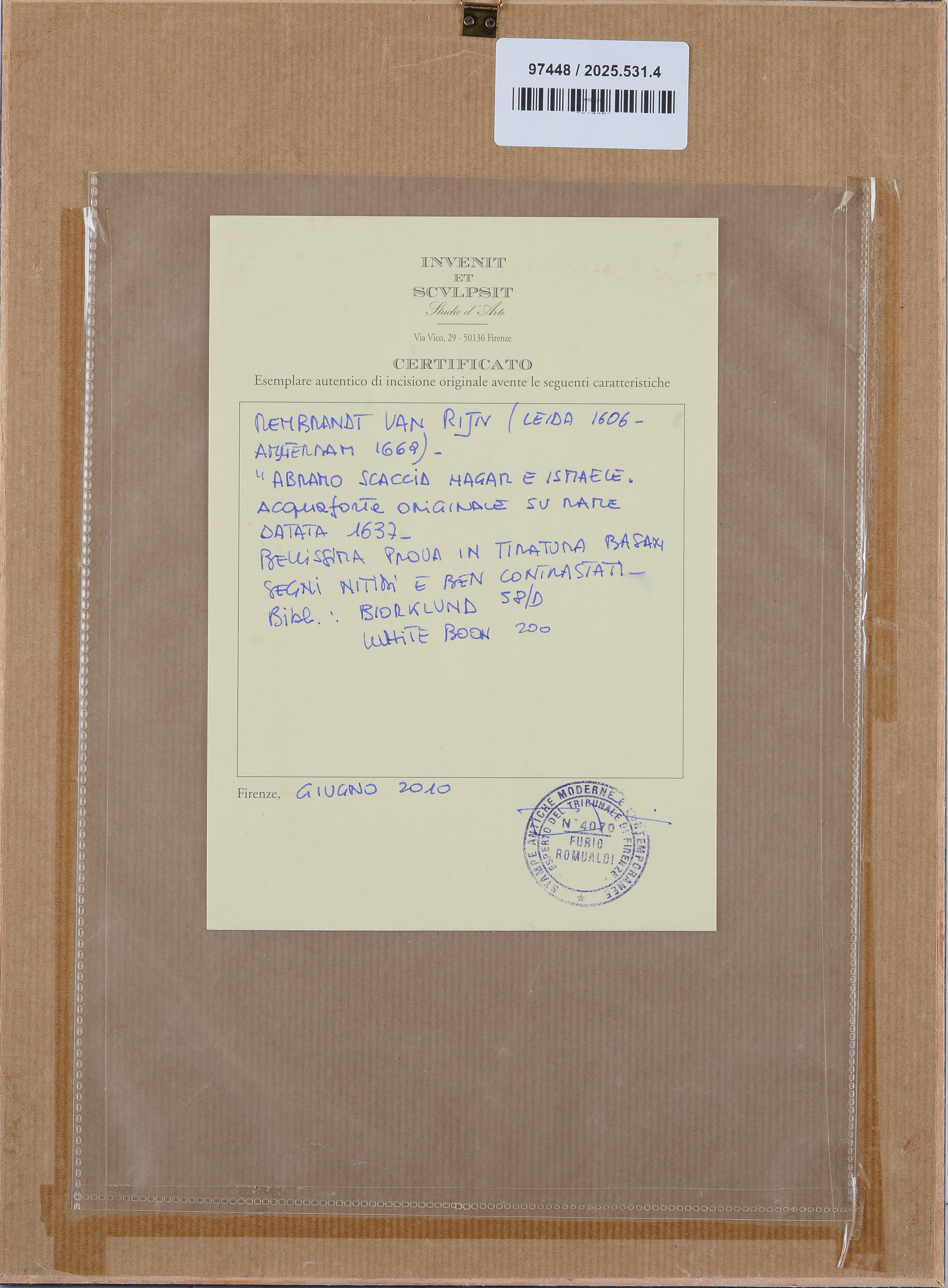 Abramo scaccia Agar e Ismaele (da Rembrandt)