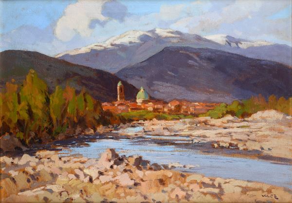 Angiolo Volpe - Pontremoli - Veduta dal Magra