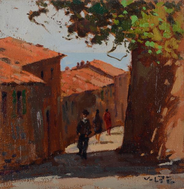 Angiolo Volpe - Stradina a Castiglione della Pescaia