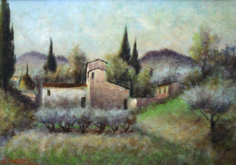 Anonimo, XX Sec. - Paesaggio Toscano