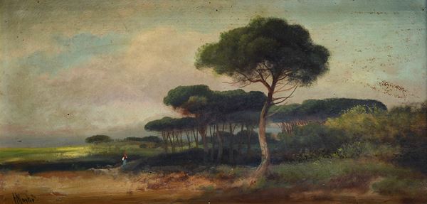 Henry Markò - Paesaggio con pineta