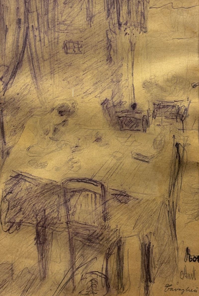 Mario Cavaglieri - Interno con Tavolo